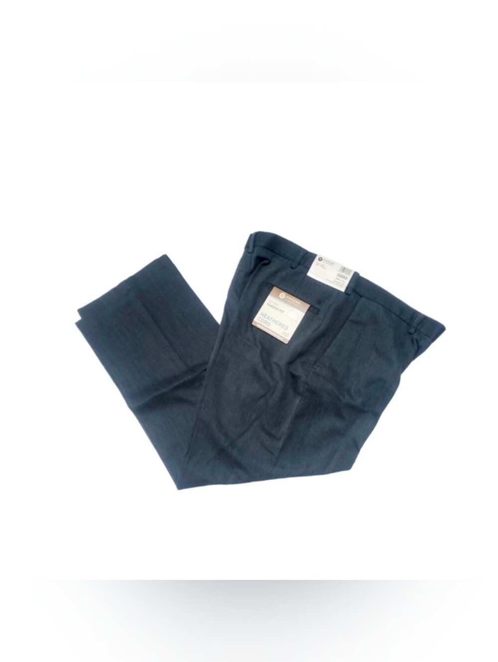 Haggar Clothing Heathered Cord Dress Pants Black/Grey Size 30x30 NWT